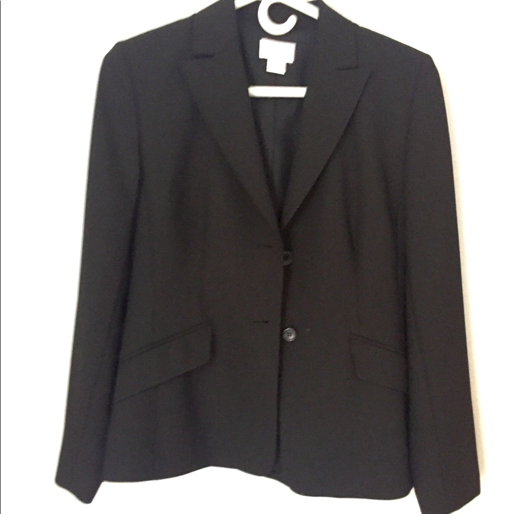 Ann Taylor Loft black wool blazer / suit jacket
